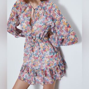 Zara Multicolor Floral Blouse